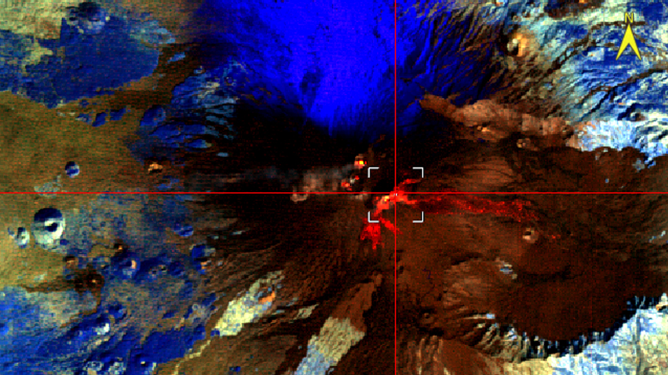 Mount Etna eruption captured by PRISMA satellite, data-information generated by Leonardo under an ASI License to use. - © ASI